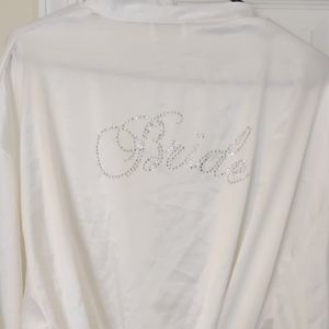 Bride satin robe